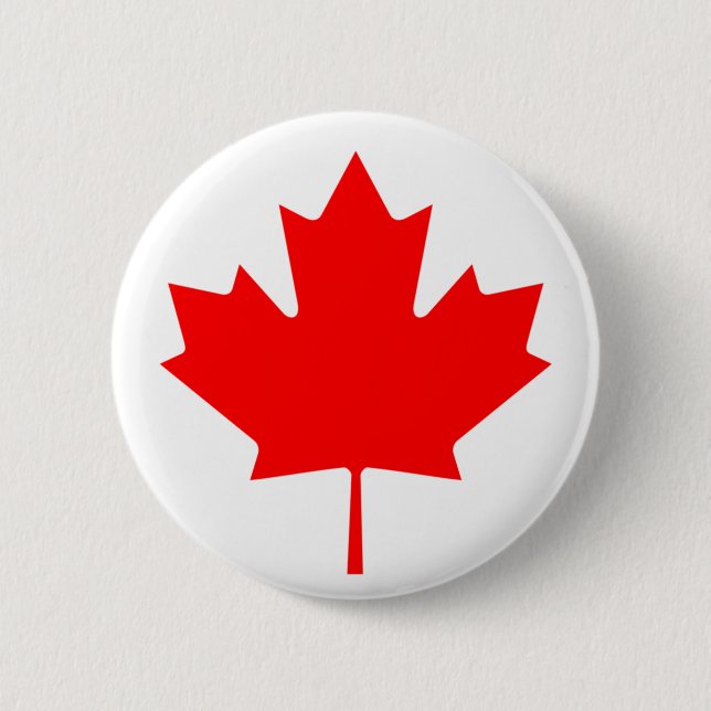 Macaron Rond 5 Cm Drapeau du Canada (Devant)