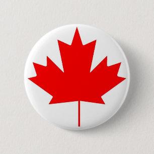 Macaron Rond 5 Cm Drapeau du Canada, Bonne fête du Canada