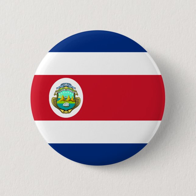 Macaron Rond 5 Cm Drapeau du Costa Rica (Devant)