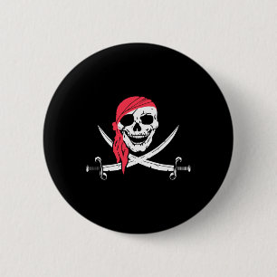 Macaron Rond 5 Cm Drapeau Du Costume jolly roger Et Calico Jack Hall