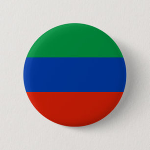 Macaron Rond 5 Cm Drapeau du Daghestan