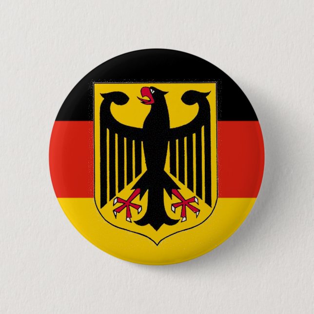 Macaron Rond 5 Cm Drapeau du Deutschland Eagle (Devant)