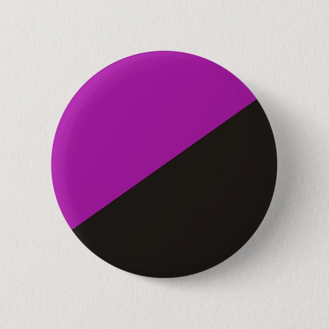 Macaron Rond 5 Cm drapeau du féminisme anarchiste violet anarchie no (Devant)