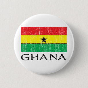 Macaron Rond 5 Cm Drapeau du Ghana