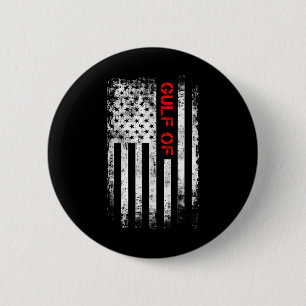 Macaron Rond 5 Cm Drapeau Du Golfe Des États-Unis D'Amérique Drôle G