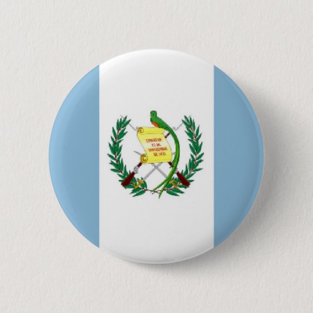 Macaron Rond 5 Cm Drapeau du Guatemala (Devant)