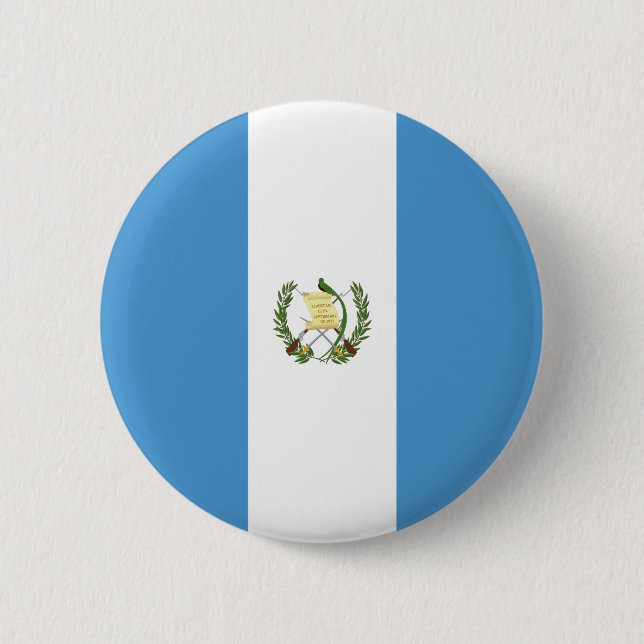 Macaron Rond 5 Cm Drapeau du Guatemala (Devant)