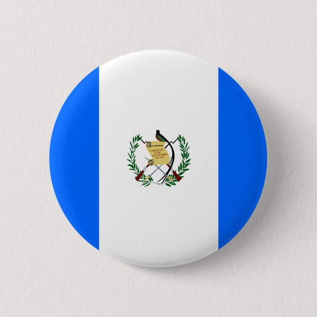 Macaron Rond 5 Cm Drapeau du Guatemala (Devant)
