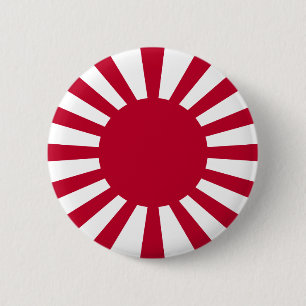 Macaron Rond 5 Cm Drapeau du Japon Soleil Levant