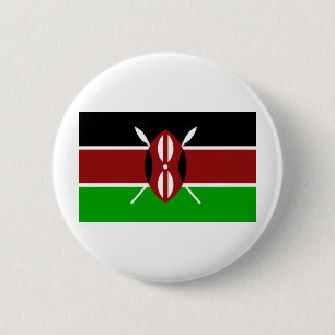 Macaron Rond 5 Cm Drapeau du Kenya