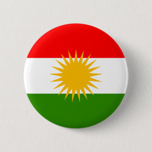 Macaron Rond 5 Cm Drapeau du Kurdistan