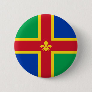 Macaron Rond 5 Cm Drapeau du Lincolnshire