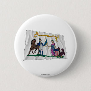 Macaron Rond 5 Cm Drapeau du maître nageur de Washington