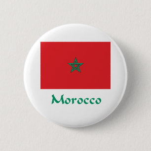 Macaron Rond 5 Cm Drapeau du Maroc