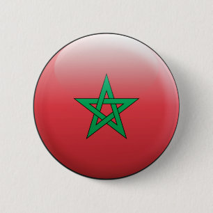 Macaron Rond 5 Cm Drapeau du Maroc