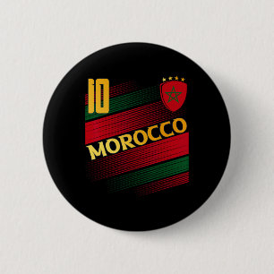Macaron Rond 5 Cm Drapeau du Maroc Amoureux de la fierté marocaine 