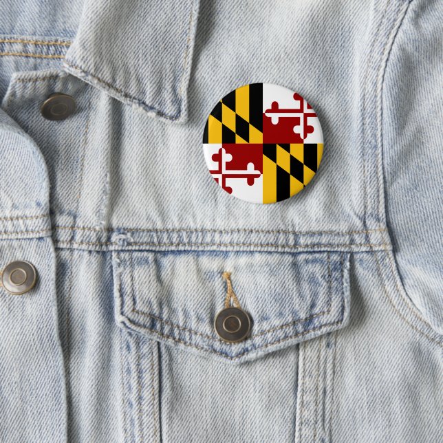 Macaron Rond 5 Cm Drapeau du Maryland (En situation)