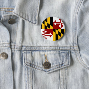 Macaron Rond 5 Cm Drapeau du Maryland