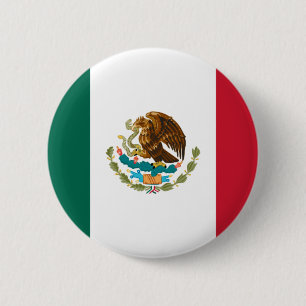Macaron Rond 5 Cm Drapeau du Mexique