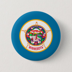 Macaron Rond 5 Cm Drapeau du Minnesota