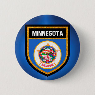 Macaron Rond 5 Cm Drapeau du Minnesota