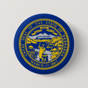 Macaron Rond 5 Cm Drapeau du Nebraska