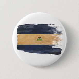 Macaron Rond 5 Cm Drapeau du Nicaragua