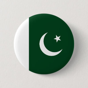 Macaron Rond 5 Cm Drapeau du Pakistan sur le Pin/insigne de bouton