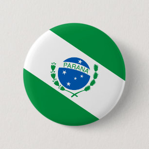 Macaron Rond 5 Cm Drapeau du Paraná Brésil