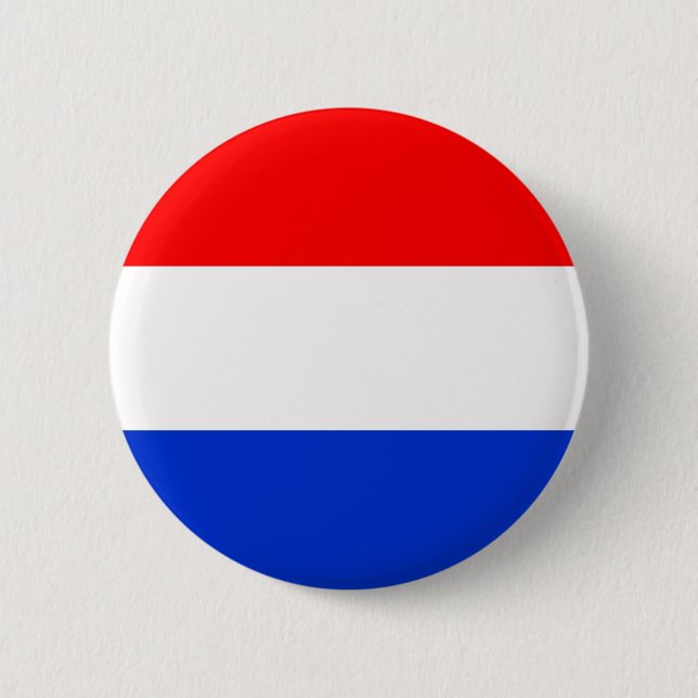 Macaron Rond 5 Cm Drapeau du Pays-Bas (Devant)