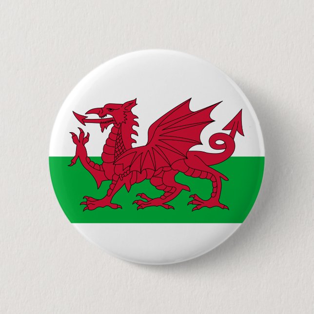 Macaron Rond 5 Cm drapeau du pays de galles (Devant)