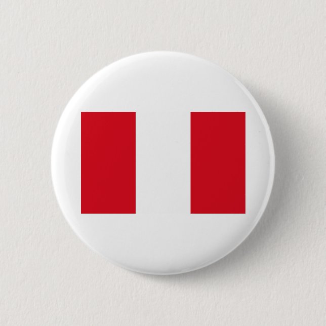 Macaron Rond 5 Cm Drapeau du Pérou (Devant)