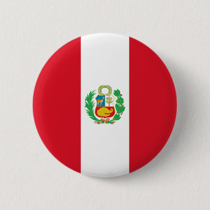 Macaron Rond 5 Cm Drapeau du Pérou