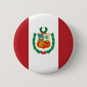 Macaron Rond 5 Cm Drapeau du Pérou