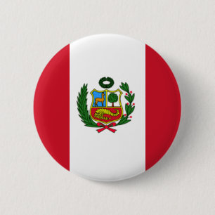 Macaron Rond 5 Cm Drapeau du Pérou