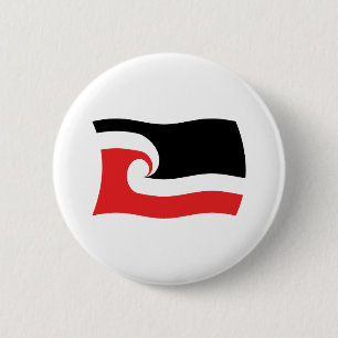 Macaron Rond 5 Cm Drapeau du peuple Maori Bouton
