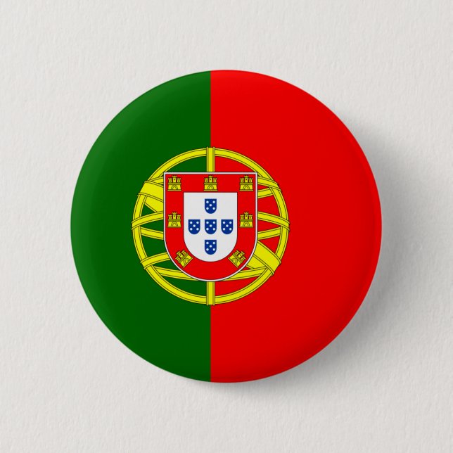 Macaron Rond 5 Cm Drapeau du Portugal (Devant)