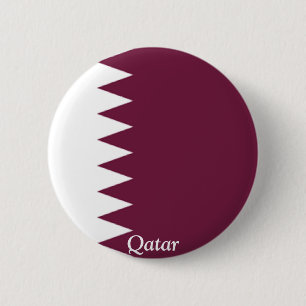 Macaron Rond 5 Cm Drapeau du Qatar