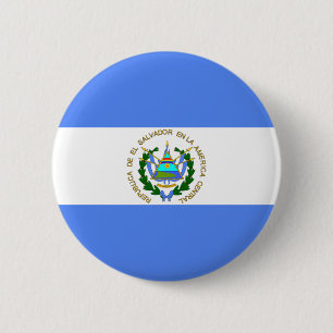Macaron Rond 5 Cm Drapeau du Salvador