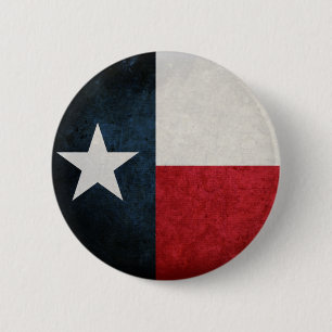 Macaron Rond 5 Cm Drapeau du Texas ; Texan ;