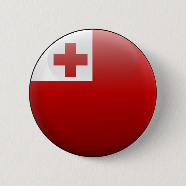 Macaron Rond 5 Cm Drapeau du Tonga (Devant)