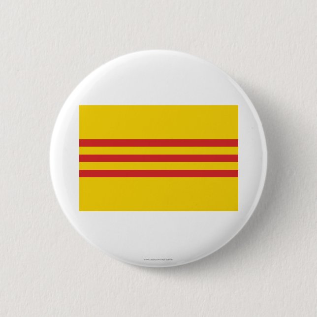 Macaron Rond 5 Cm Drapeau du Vietnam du Sud (Devant)