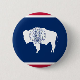 Macaron Rond 5 Cm Drapeau du Wyoming