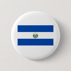 Macaron Rond 5 Cm Drapeau El Salvador