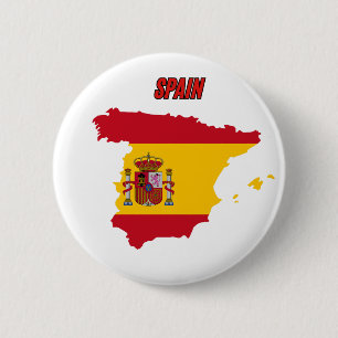 Macaron Rond 5 Cm drapeau espagne