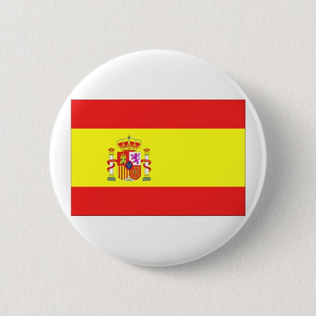 Macaron Rond 5 Cm Drapeau Espagne (Devant)