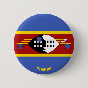 Macaron Rond 5 Cm Drapeau Eswatini Charme Patriotique