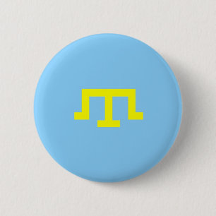 Macaron Rond 5 Cm Drapeau ethnique de personnes tatars criméennes