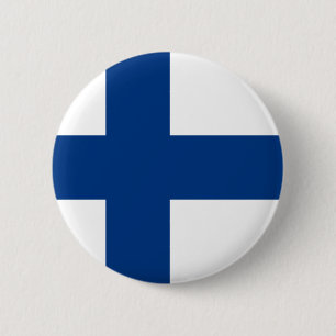 Macaron Rond 5 Cm  Drapeau finlandais