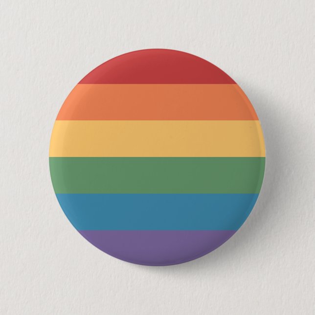 Macaron Rond 5 Cm Drapeau gay pride en cuir (Devant)